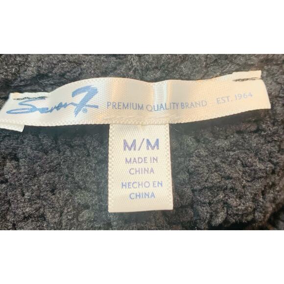 Seven 7 Sweater Medium Womens Black Pullover Long Sleeve Turtle Neck Cable Knit - Picture 5 of 12